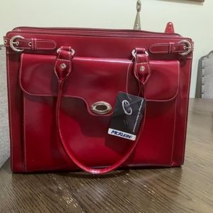 McKlein Red Leather Briefcase